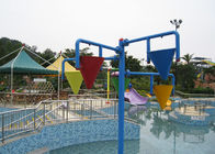 Funny Spray Kids Water Playground, Water Playground Equipment With Dump Bucket