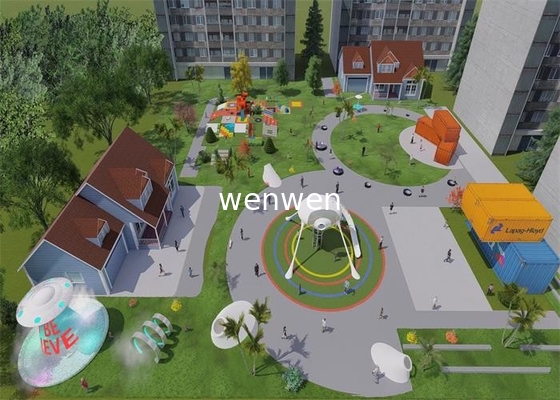 Plac zabaw ze zjeżdżalnią ze stali nierdzewnej Komercyjny sprzęt do parku wodnego