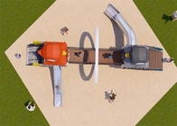 Dostosowane zjeżdżalnie tunelowe ze stali nierdzewnej do placu zabaw dla dzieci w parku zabaw