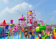 Cukierkowy wodny park zabaw z włókna szklanego dla interaktywnej rodziny nastolatków