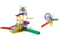 Kids Water Park Budowa Water House Structures With Climb Net / Spray