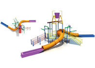 Profesjonalne konstrukcje placów zabaw dla dzieci ze zjeżdżalnią / siatką wspinaczkową