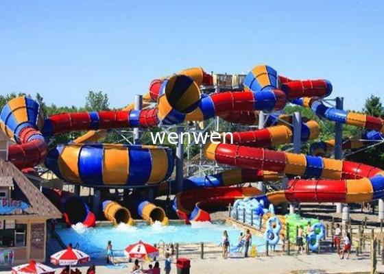 Outdoor Giant Zjeżdżalnia Tantrum Valley Space Bowl Kolorowy FRP Slide