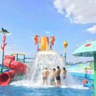 Kolorowe Aqua Playground Zjeżdżalnia wodna z włókna szklanego, Theme Park Equiment