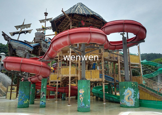 1 Rider Water Park Slide Zbudowany z trwałego włókna szklanego i obciążenia 1Rider/Slide
