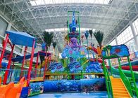 Kolorowy park rozrywki Dom wodny Aqua Plac zabaw Materiał z włókna szklanego Wytrzymały