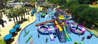 Summer Outdoor Aqua Playground Games Zjeżdżalnia z włókna szklanego Rodzinny dom wodny do parku rozrywki
